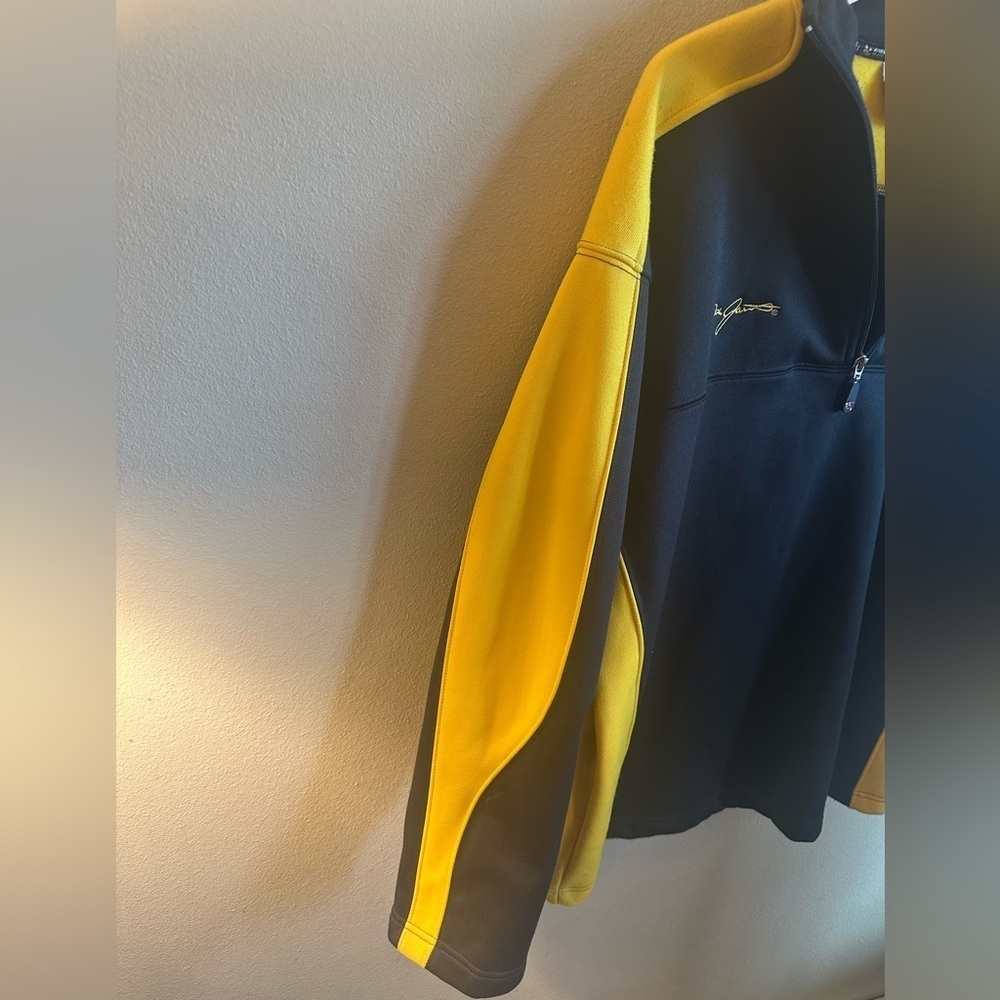 Chase Authentics Dale Jarrett Sweatshirt Mens Size Large Black Yellow Vintage - Picture 6 of 15
